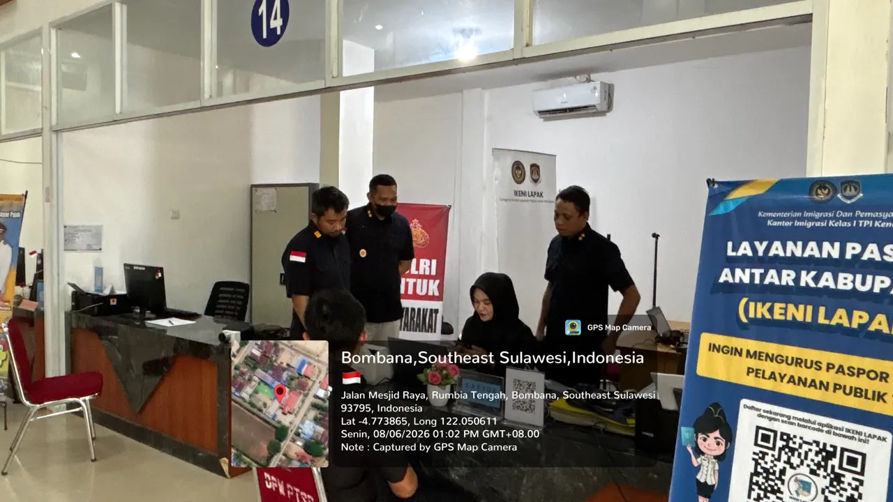 Dekatkan Pelayanan Paspor hingga ke Bombana: Kanwil Ditjen Imigrasi Sultra Berikan Pendampingan Melekat di MPP