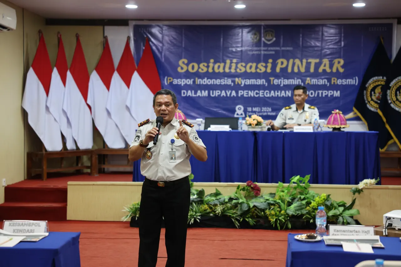 PINTAR Lawan TPPO dan TPPM, Kanwil Ditjen Imigrasi Sultra Perkuat Edukasi Paspor Resmi di Kendari