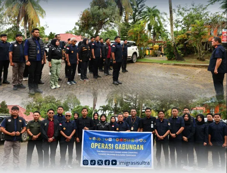 Perkuat Sinergitas dan Kedaulatan, Kakanwil Ditjen Imigrasi Sultra Lepas Tim Operasi Gabungan ke Konawe Selatan