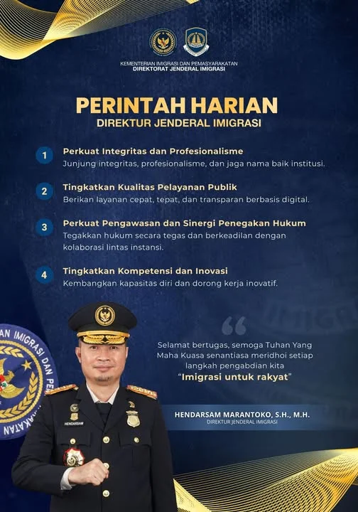 Perintah Harian Direktur Jenderal Imigrasi 