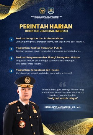 Perintah Harian Direktur Jenderal Imigrasi 